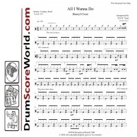 Sheryl Crow - All I Wanna Do - Drum Sheet + Play-Along Track